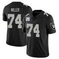 Vanessashop LV.Raiders #74 Kolton Miller Player Black Vapor Limited Home Game Stitched Jerseys