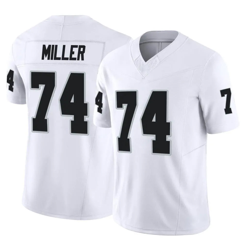 Vanessashop LV.Raiders #74 Kolton Miller Player White Limited Vapor F.U.S.E. Home Game Stitched Jerseys