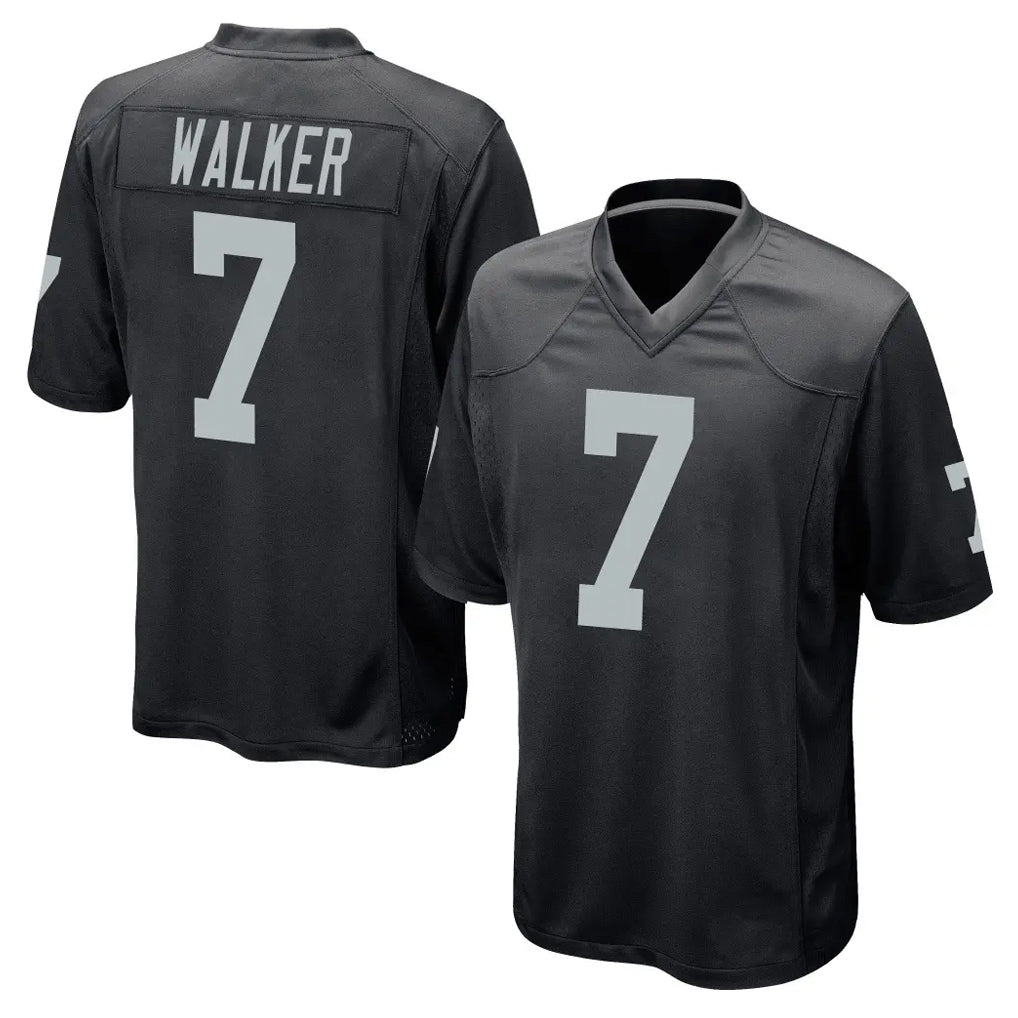 Vanessashop LV.Raiders #7 Quay Walker Player Black Home Game Stitched Jerseys