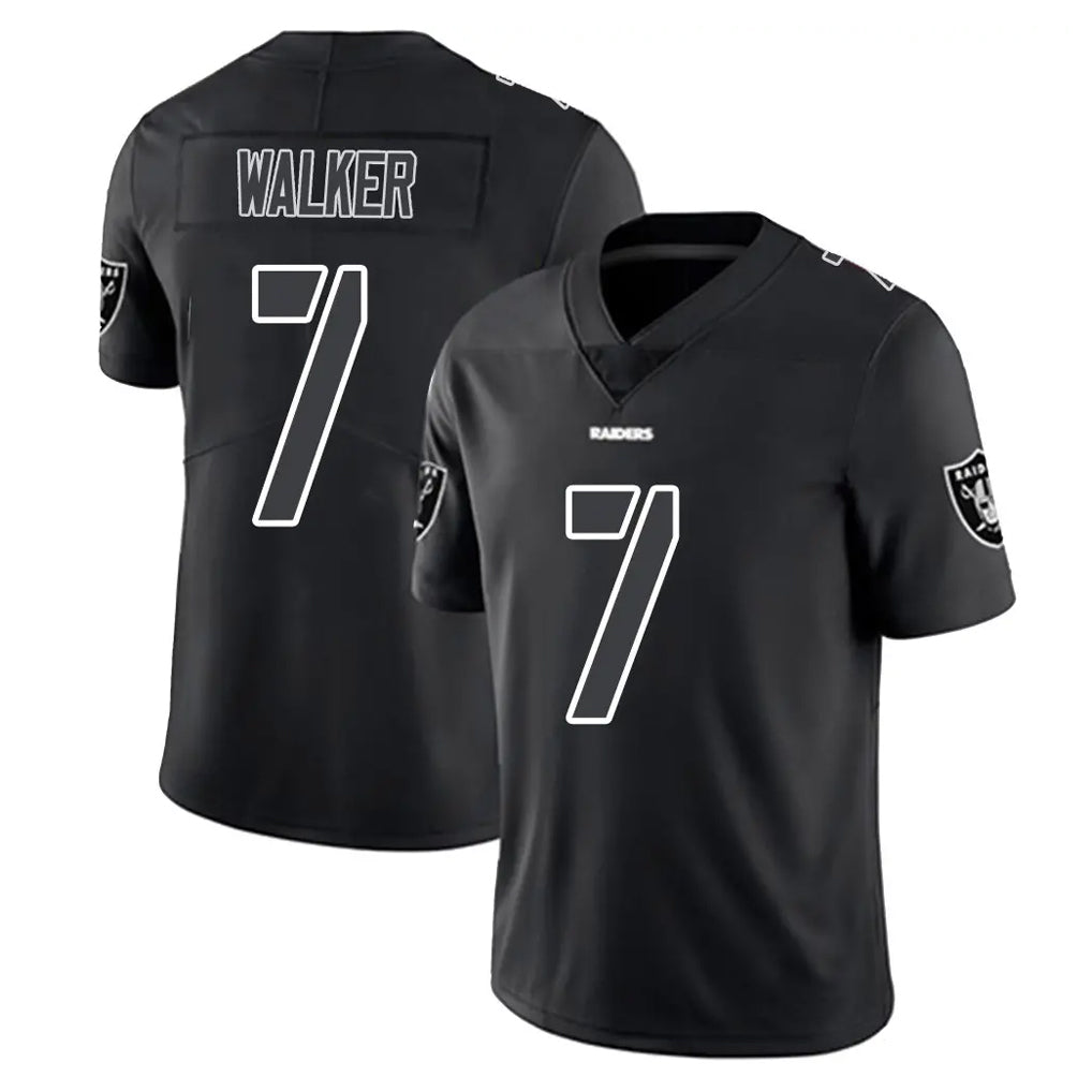 Vanessashop LV.Raiders #7 Quay Walker Player Black Limited Black Impact Home Game Stitched Jerseys