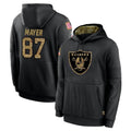 Vanessashop LV.Raiders #87 Michael Mayer Player Black Salute to Service Hoodies Limited Game Stitched Jerseys