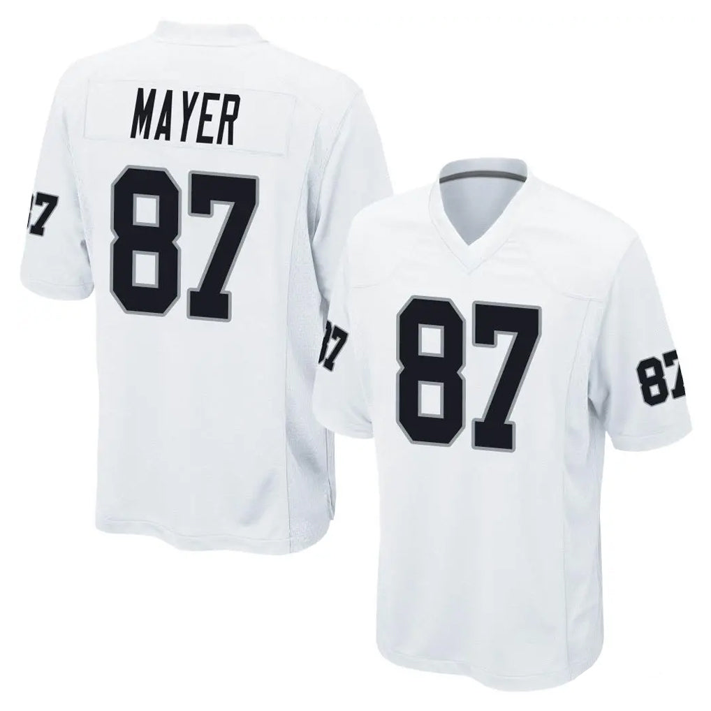 Vanessashop LV.Raiders #87 Michael Mayer Player White Home Game Stitched Jerseys