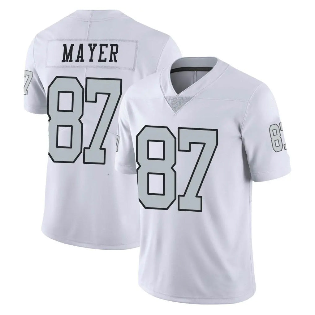 Vanessashop LV.Raiders #87 Michael Mayer Player White Limited Color Rush Home Game Stitched Jerseys