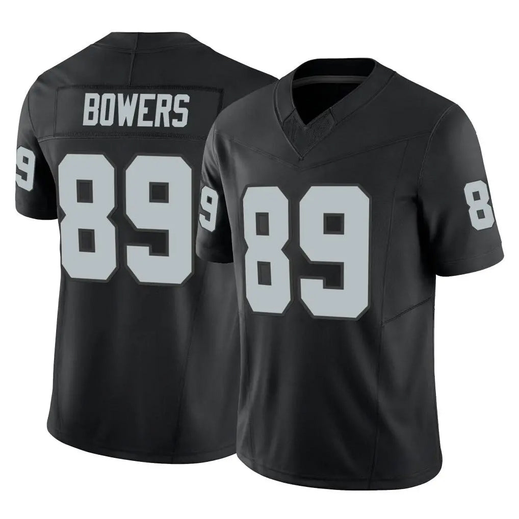 Vanessashop LV.Raiders #89 Brock Bowers Player Black Limited Vapor F.U.S.E. Home Game Stitched Jerseys