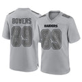 Vanessashop LV.Raiders #89 Brock Bowers Player Gray Atmosphere Fashion Limited Game Stitched Jerseys