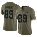 Vanessashop LV.Raiders #89 Brock Bowers Player Olive Salute To Service Limited Stitched Jerseys