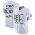 Vanessashop LV.Raiders #89 Brock Bowers Player White Limited Color Rush Home Game Stitched Jerseys