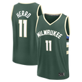 Vanessashop M.Bucks #11 Tyler Herro  Hunter Green Fast Break Replica Jerseys - Icon Edition