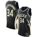 Vanessashop M.Bucks #34 Giannis Antetokounmpo  Black Authentic Player Jerseys - Statement Edition