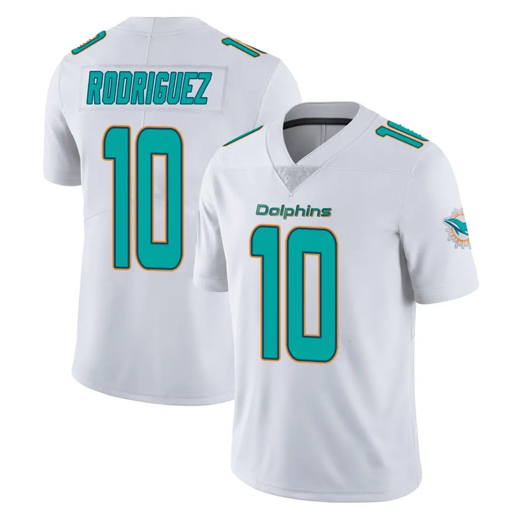 Vanessashop M.Dolphins #17 Trey Moore Player Aqua Alternate Home Game Stitched Jerseys