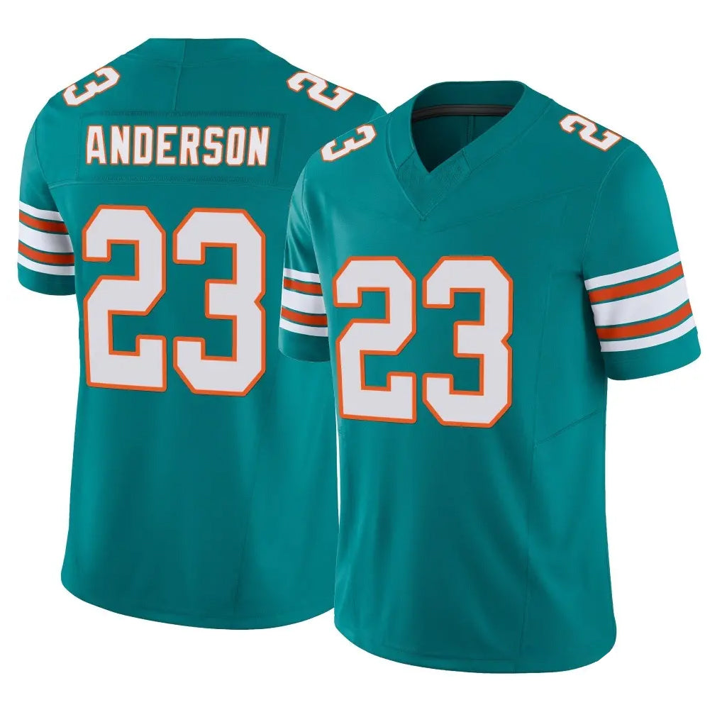 Vanessashop M.Dolphins #23 Zayne Anderson Player Aqua Limited Alternate Vapor F.U.S.E. Home Game Stitched Jerseys