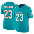 Vanessashop M.Dolphins #23 Zayne Anderson Player Aqua Limited Vapor F.U.S.E. Home Game Stitched Jerseys