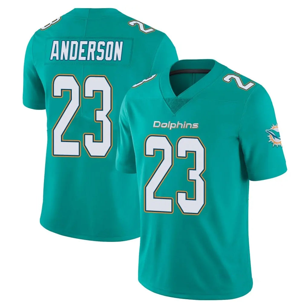 Vanessashop M.Dolphins #23 Zayne Anderson Player Aqua Limited Vapor Untouchable Home Game Stitched Jerseys