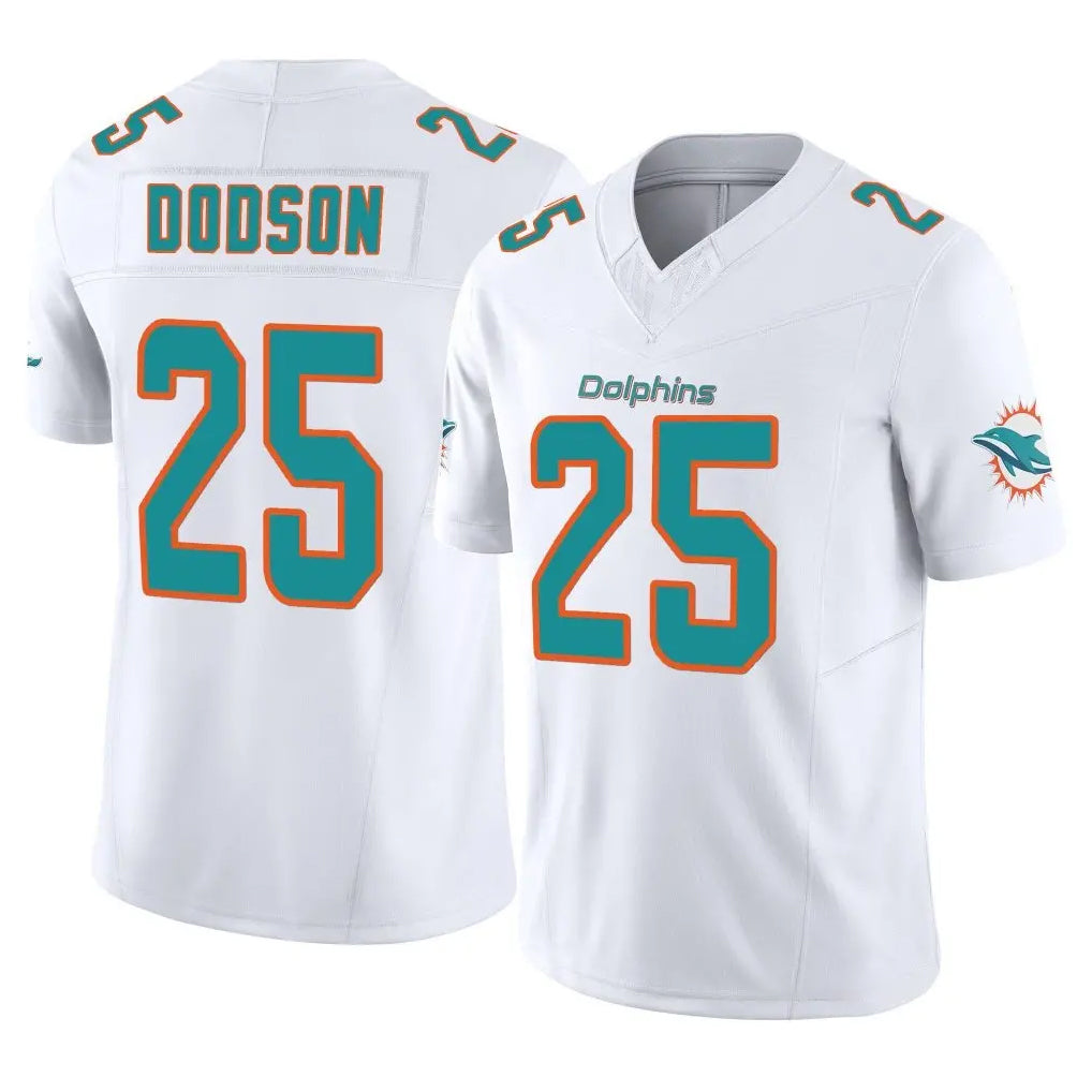 Vanessashop M.Dolphins #25 Tyrel Dodson Player White Limited Vapor F.U.S.E. Home Game Stitched Jerseys