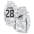 Vanessashop M.Dolphins #28 De'Von Achane Player Arctic Camo Salute to Service Hoodies Limited Game Stitched Jerseys