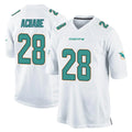 Vanessashop M.Dolphins #28 De'Von Achane Player White Fashion Home Game Stitched Jerseys
