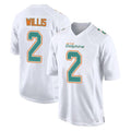 Vanessashop M.Dolphins #2 Malik Willis Player White Fashion Home Game Stitched Jerseys