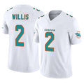 Vanessashop M.Dolphins #2 Malik Willis Player White Limited Vapor F.U.S.E. Home Game Stitched Jerseys