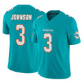 Vanessashop M.Dolphins #3 Chris Johnson Player Aqua Limited Alternate Vapor Untouchable Home Game Stitched Jerseys