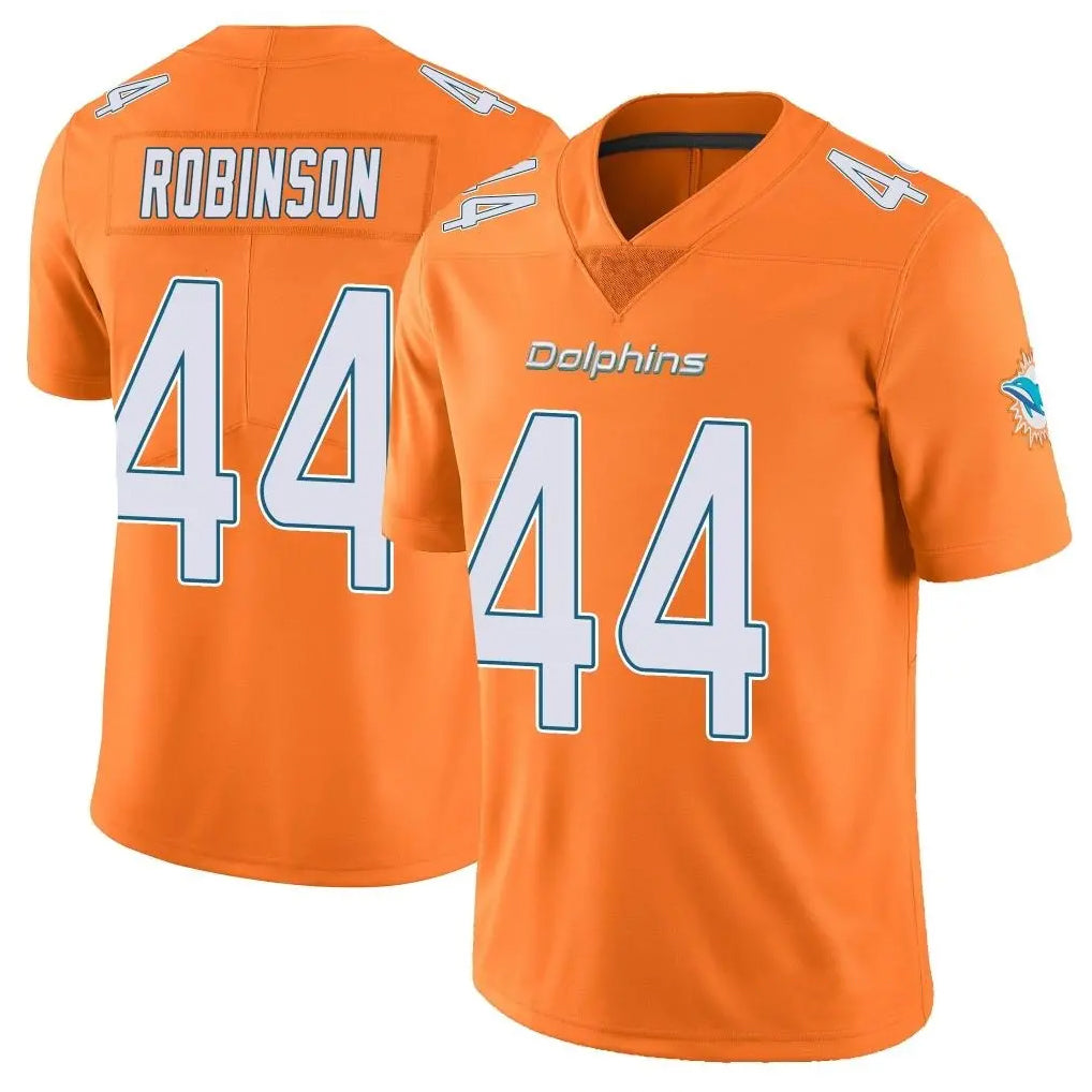 Vanessashop M.Dolphins #44 Chop Robinson Player Orange Limited Home Game Stitched Jerseys