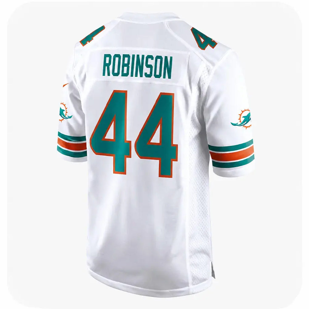 Vanessashop M.Dolphins #44 Chop Robinson Player White Limited Home Game Stitched Jerseys