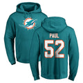 Vanessashop M.Dolphins #52 Patrick Paul Player Aqua LOGO Pullover Hoodies Limited Stitched Jerseys