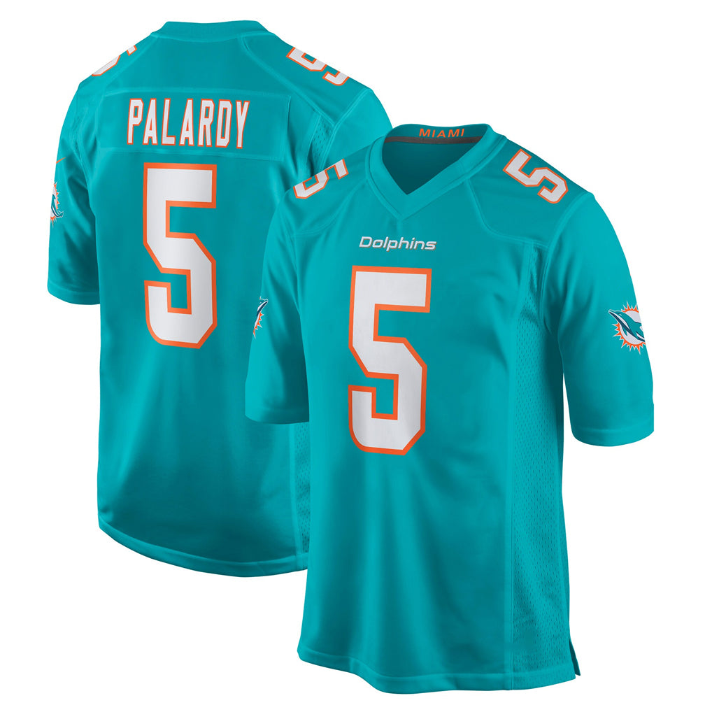 Vanessashop M.Dolphins #5 Jaylen Wright Player Aqua Home Game Stitched Jerseys