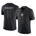 Vanessashop M.Dolphins #5 Jaylen Wright Player Black Reflective Limited Game Stitched Jerseys