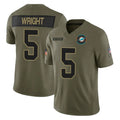 Vanessashop M.Dolphins #5 Jaylen Wright Player Olive 2025 Salute To Service Limited Game Stitched Jerseys