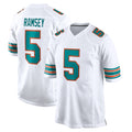 Vanessashop M.Dolphins #5 Jaylen Wright Player White Limited Home Game Stitched Jerseys