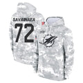 Vanessashop M.Dolphins #72 Jonah Savaiinaea Player Arctic Camo Salute to Service Hoodies Limited Game Stitched Jerseys