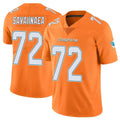 Vanessashop M.Dolphins #72 Jonah Savaiinaea Player Orange Limited Home Game Stitched Jerseys