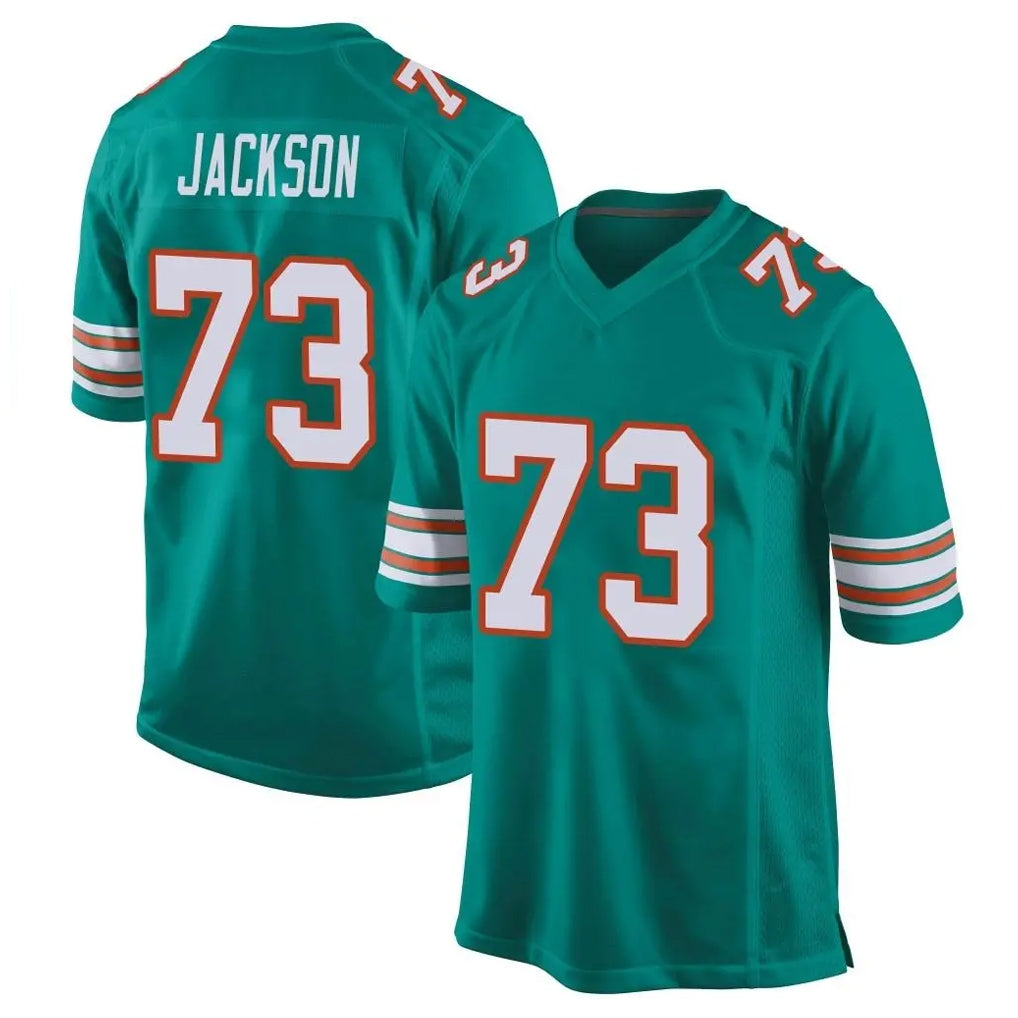 Vanessashop M.Dolphins #73 Austin Jackson Player Aqua Alternate Home Game Stitched Jerseys