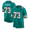 Vanessashop M.Dolphins #73 Austin Jackson Player Aqua Alternate Home Game Stitched Jerseys