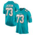 Vanessashop M.Dolphins #73 Austin Jackson Player Aqua Home Game Stitched Jerseys