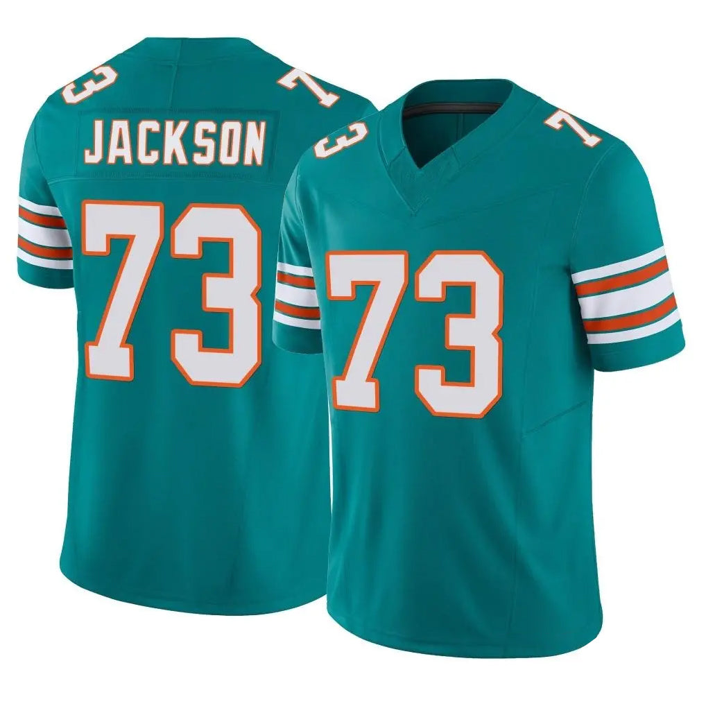 Vanessashop M.Dolphins #73 Austin Jackson Player Aqua Limited Alternate Vapor F.U.S.E. Home Game Stitched Jerseys