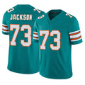 Vanessashop M.Dolphins #73 Austin Jackson Player Aqua Limited Alternate Vapor F.U.S.E. Home Game Stitched Jerseys