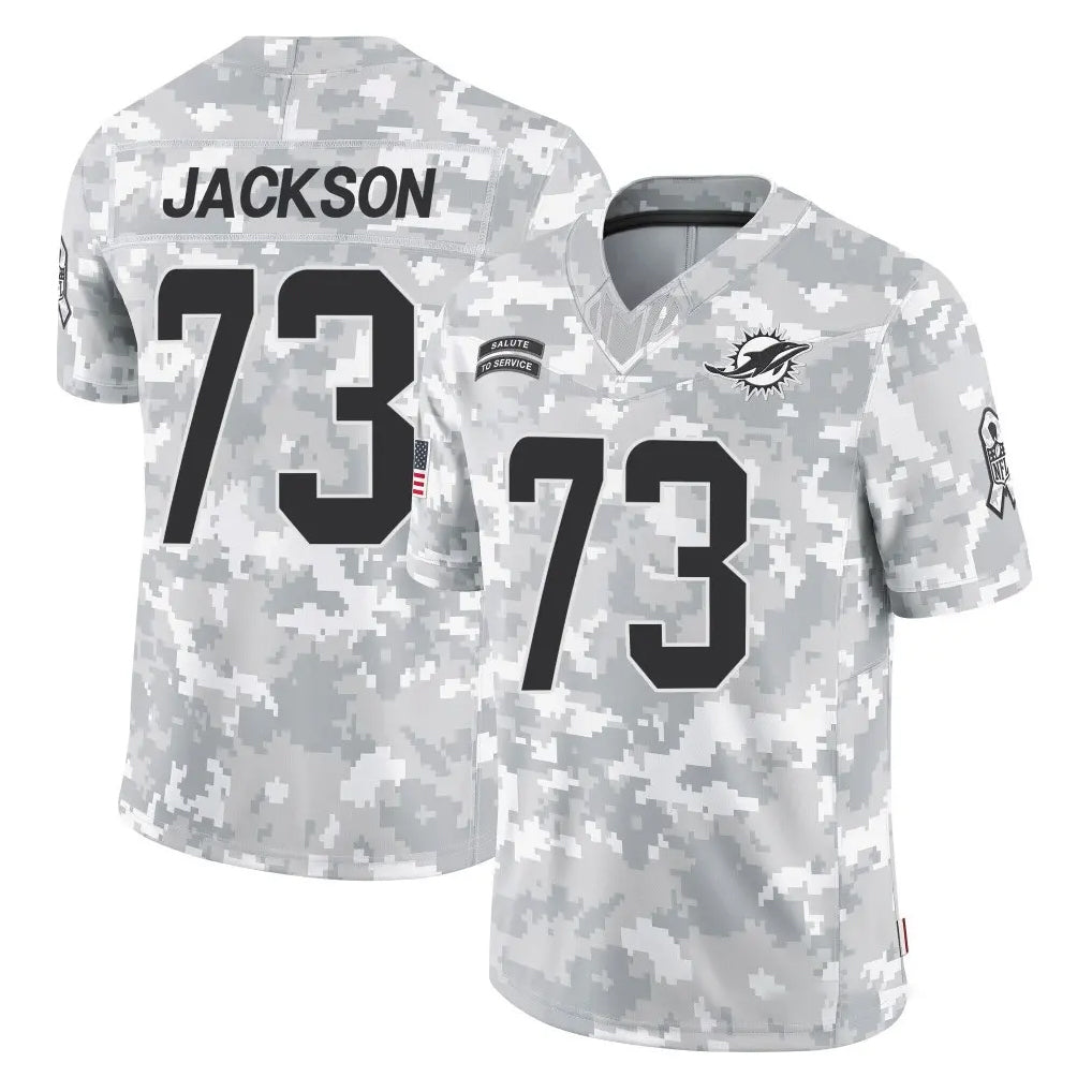 Vanessashop M.Dolphins #73 Austin Jackson Player Arctic Camo Salute To Service Limited Game Stitched Jerseys