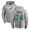 Vanessashop M.Dolphins #74 Kadyn Proctor Player Gray LOGO Pullover Hoodies Limited Stitched Jerseys