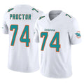 Vanessashop M.Dolphins #74 Kadyn Proctor Player White Limited Vapor F.U.S.E. Home Game Stitched Jerseys