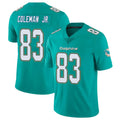 Vanessashop M.Dolphins #83 Kevin Coleman Jr. Player Aqua Limited Vapor Untouchable Home Game Stitched Jerseys