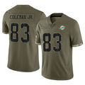 Vanessashop M.Dolphins #83 Kevin Coleman Jr. Player Olive Salute To Service Limited Game Stitched Jerseys