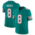 Vanessashop M.Dolphins #8 JuJu Brents Player Aqua Limited Alternate Vapor Untouchable Home Game Stitched Jerseys