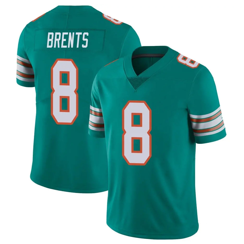 Vanessashop M.Dolphins #8 JuJu Brents Player Aqua Limited Alternate Vapor Untouchable Home Game Stitched Jerseys