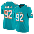Vanessashop M.Dolphins #92 Zach Sieler Player Aqua Limited Vapor F.U.S.E. Home Game Stitched Jerseys