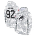 Vanessashop M.Dolphins #92 Zach Sieler Player Arctic Camo Salute to Service Hoodies Limited Game Stitched Jerseys