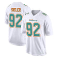 Vanessashop M.Dolphins #92 Zach Sieler Player White Fashion Home Game Stitched Jerseys