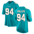 Vanessashop M.Dolphins #94 Jordan Phillips Player Aqua Home Game Stitched Jerseys