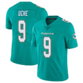 Vanessashop M.Dolphins #9 Joshua Uche Player Aqua Limited Vapor Untouchable Home Game Stitched Jerseys