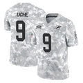 Vanessashop M.Dolphins #9 Joshua Uche Player Arctic Camo Salute To Service Limited Game Stitched Jerseys